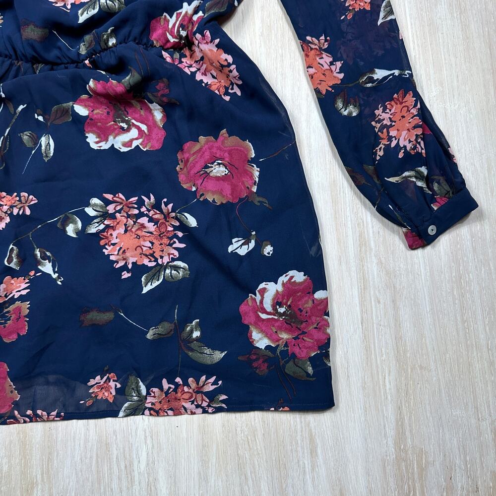 Lulu's Floral Pretty Pretender Romantic Ruffle Party Mini Cocktail Dress XS - Picture 10 of 12